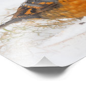 Atemberaubender Varietätsongbird am Schneetag Fotodruck (Ecke)