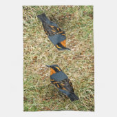 Atemberaubender Varietätsongvogel im Gras Geschirrtuch (Vertikal)