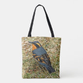 Atemberaubender Varietätsongvogel im Gras Tasche (Rückseite)