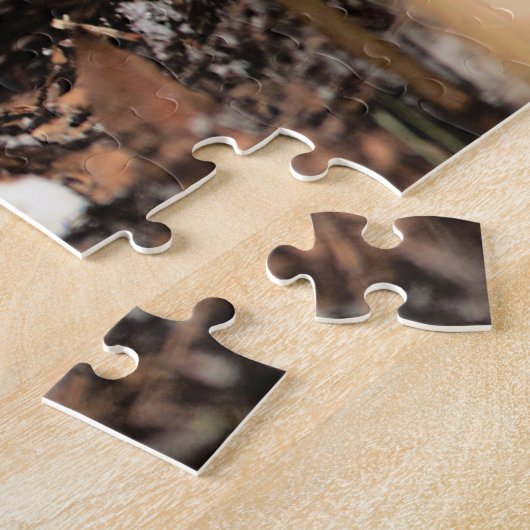 Atemberaubender Varietätsongvogel im Schnee Puzzle (Seite)