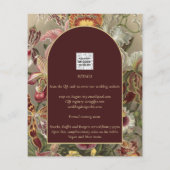 Atemberaubender Vintager Botanischer Burgund Flora (Rückseite)