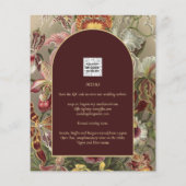 Atemberaubender Vintager Botanischer Burgund Flora (Rückseite)