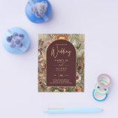 Atemberaubender Vintager Botanischer Burgund Flora Flyer (Einzeln)