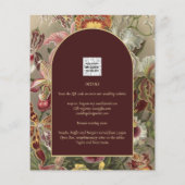 Atemberaubender Vintager Botanischer Burgund Flora Flyer (Hinten)