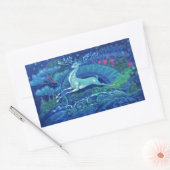 Atemberaubender Vintager russischer Weihnachtsmann Rechteckiger Aufkleber (Umschlag)