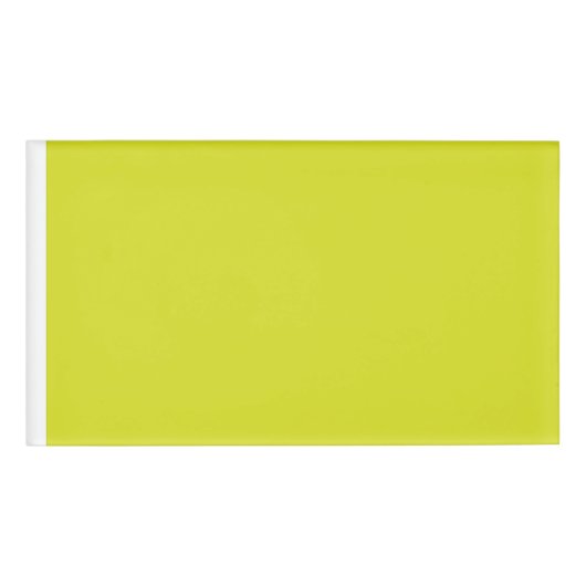 Atemberaubender Visueller Appell Gelber Hintergrun Namenschild (Vorderseite)