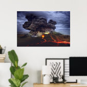 Atemberaubender Vulkanausbruch Poster (Heimbüro)