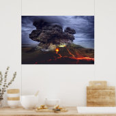 Atemberaubender Vulkanausbruch Poster (Küche)