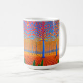 Atemberaubender Wald der Moderne Kaffeetasse (VorderseiteRechts)