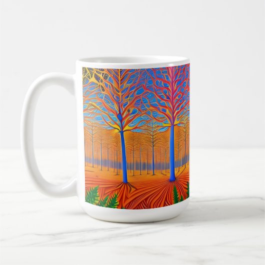 Atemberaubender Wald der Moderne Kaffeetasse (Links)