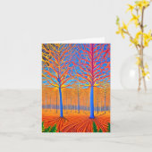 Atemberaubender Wald der Moderne Karte (Gelbe Blume)
