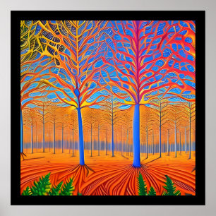 Atemberaubender Wald der Moderne Poster