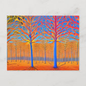 Atemberaubender Wald der Moderne Postkarte (Vorderseite)