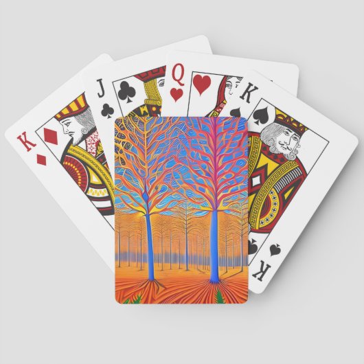 Atemberaubender Wald der Moderne Spielkarten (Rückseite)