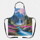 Atemberaubender Wasserfall & Berglandschaft Dusche Schürze (Vorderseite)