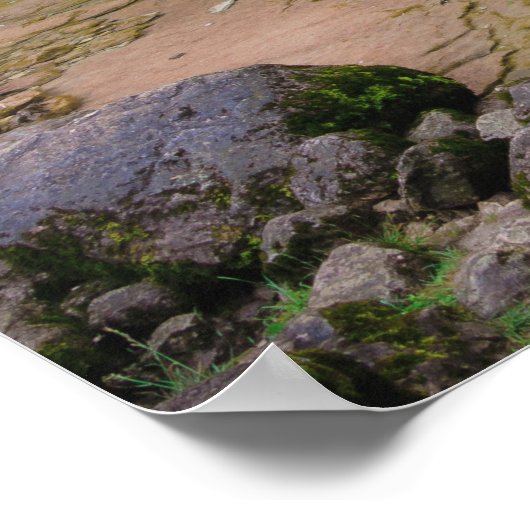 Atemberaubender Wasserfall Virje, Slowenien Poster (Ecke)