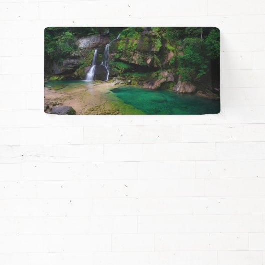 Atemberaubender Wasserfall Virje, Slowenien Poster Banner (InSitu)