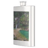 Atemberaubender Wasserfall Virje, Slowenien Poster Flachmann (Links)