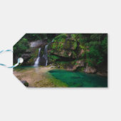 Atemberaubender Wasserfall Virje, Slowenien Poster Geschenkanhänger (Rückseite Horizontal)