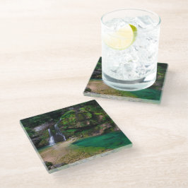 Atemberaubender Wasserfall Virje, Slowenien Poster Glasuntersetzer