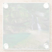 Atemberaubender Wasserfall Virje, Slowenien Poster Glasuntersetzer (Rückseite)