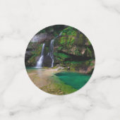 Atemberaubender Wasserfall Virje, Slowenien Poster Konfetti (Klein Vorderseite)