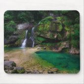 Atemberaubender Wasserfall Virje, Slowenien Poster Mousepad (Vorne)