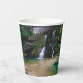 Atemberaubender Wasserfall Virje, Slowenien Poster Pappbecher (Vorderseite)