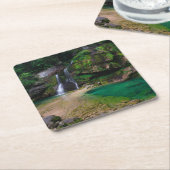 Atemberaubender Wasserfall Virje, Slowenien Poster Rechteckiger Pappuntersetzer (angewinkelt)