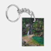 Atemberaubender Wasserfall Virje, Slowenien Poster Schlüsselanhänger (Vorderseite links)