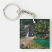Atemberaubender Wasserfall Virje, Slowenien Poster Schlüsselanhänger (Vorderseite)