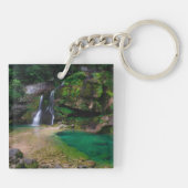 Atemberaubender Wasserfall Virje, Slowenien Poster Schlüsselanhänger (Rückseite)