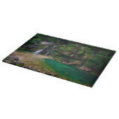 Atemberaubender Wasserfall Virje, Slowenien Poster Schneidebrett (Ecke)