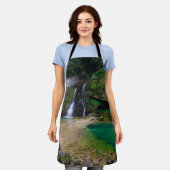 Atemberaubender Wasserfall Virje, Slowenien Poster Schürze (Getragen)