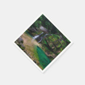 Atemberaubender Wasserfall Virje, Slowenien Poster Serviette (Ecke)