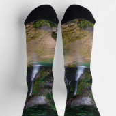 Atemberaubender Wasserfall Virje, Slowenien Poster Socken (Oben)
