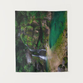 Atemberaubender Wasserfall Virje, Slowenien Wandteppich