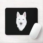 Atemberaubender weißer sibirischer Husky - süßer w Mousepad (Mit Mouse)