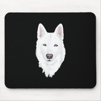 Atemberaubender weißer sibirischer Husky - süßer w Mousepad