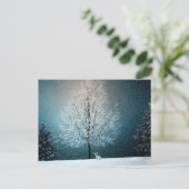 Atemberaubender Winterbaum - Komplett mit Kaninche Postkarte (Stehend Vorderseite)