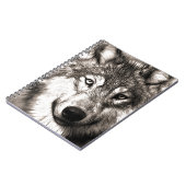 Atemberaubender Wolf Gesicht Foto Druckzubehör the Notizblock (Linke Seite)