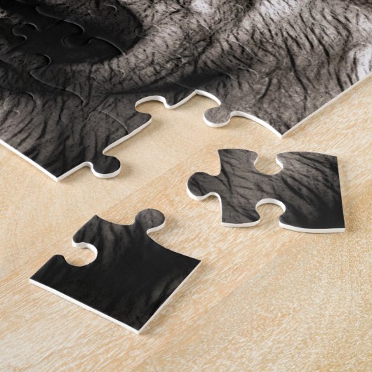 Atemberaubender Wolf Gesicht Foto Druckzubehör the Puzzle (Seite)