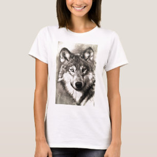 Atemberaubender Wolf Gesicht Foto Druckzubehör the T-Shirt
