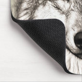 Atemberaubender Wolf-Gesichtspferd Sketch-Mauspad Mousepad (Ecke)