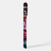 Atemberaubendes 3D-Crimson-Sticker-Design für Frau iPhone Hülle (Rechte Seite)