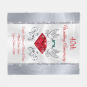 Atemberaubendes 40-jähriges Jubiläum Geschenk für  Fleecedecke (Vorderseite (Horizontal))