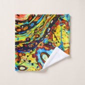 Atemberaubendes Abstraktes Muster Badhandtuch Set (Waschlappen)