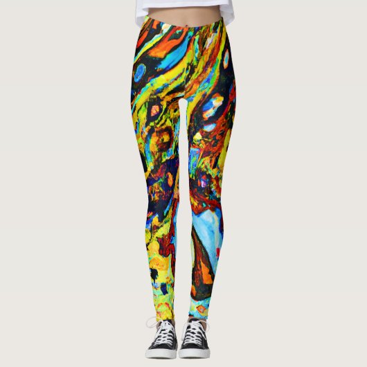 Atemberaubendes Abstraktes Muster Leggings (Vorderseite)