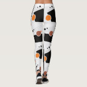 Atemberaubendes Abstraktes Schwarz-Weiß-Muster Leggings (Rückseite)