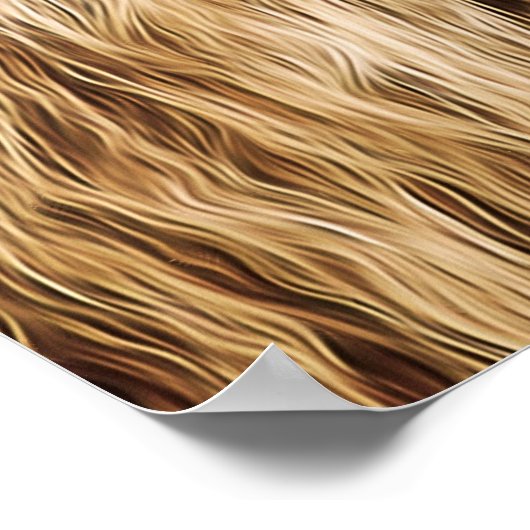 Atemberaubendes afrikanisches Löwe-Ölgemälde Poster (Ecke)